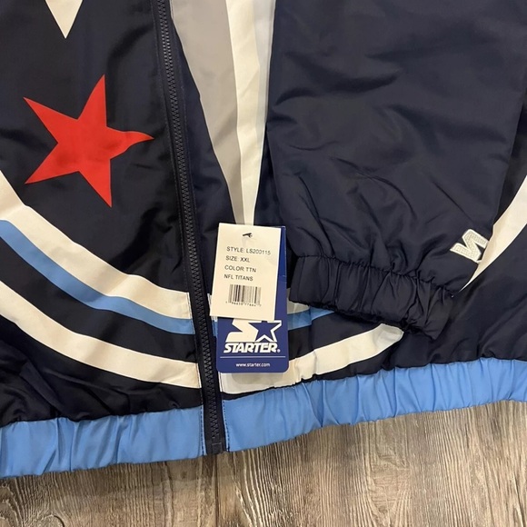 TENNESSEE TITANS 2022 Starter Hooded Full Zip BIG LOGO Jacket 2XL - Picture 7 of 9